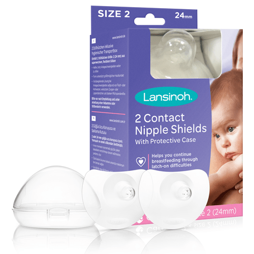 Lansinoh 2 Contact Nipple Shields with Protective Case